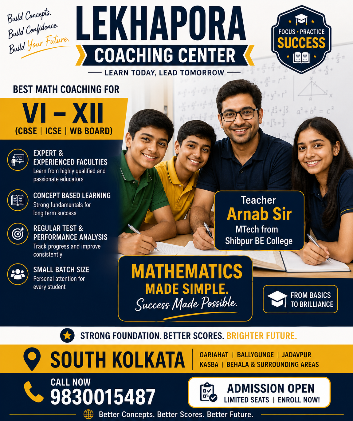 Board math practice session